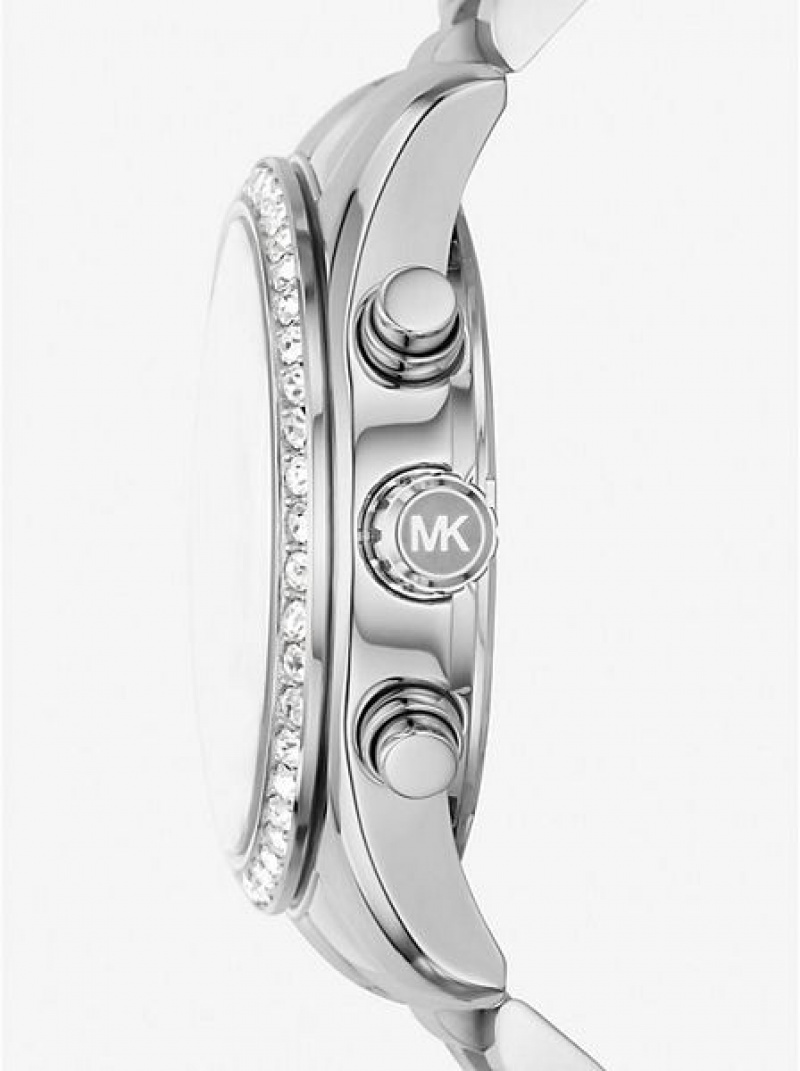 Montre Michael Kors Lexington Pave Femme Argent | 730156-BCZ