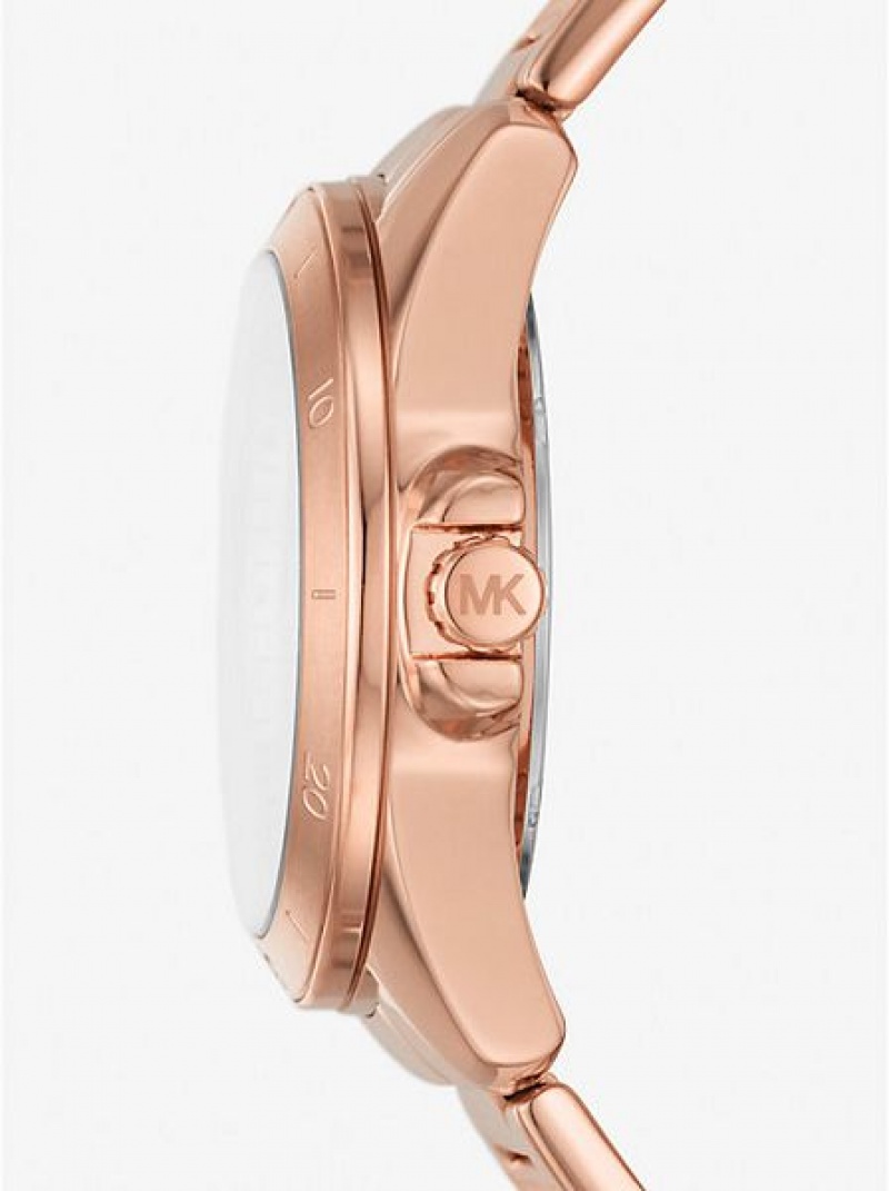 Montre Michael Kors Mini Alek Pave Femme Rose Doré | 938716-EFA