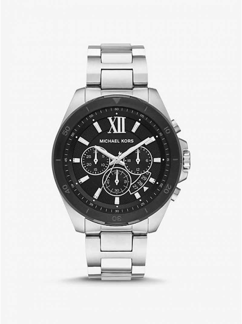 Montre Michael Kors Oversized Brecken Homme Argent | 783960-YBU