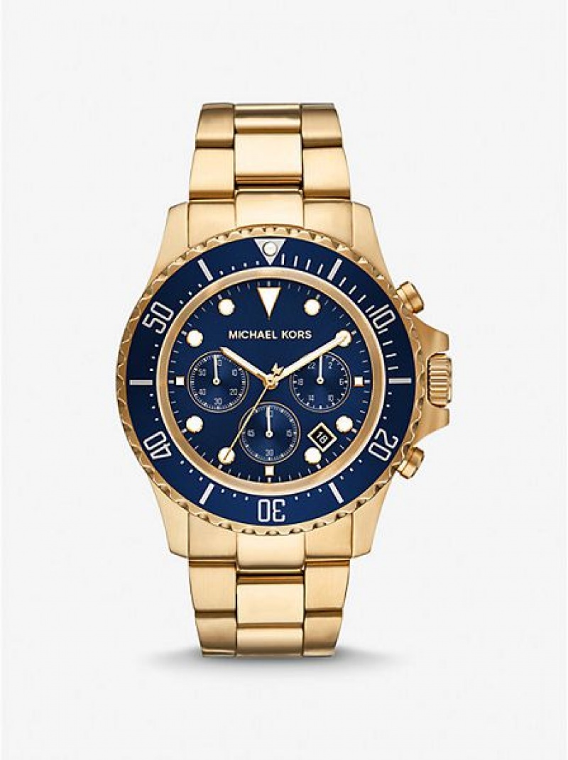 Montre Michael Kors Oversized Everest Homme Doré | 825016-RET