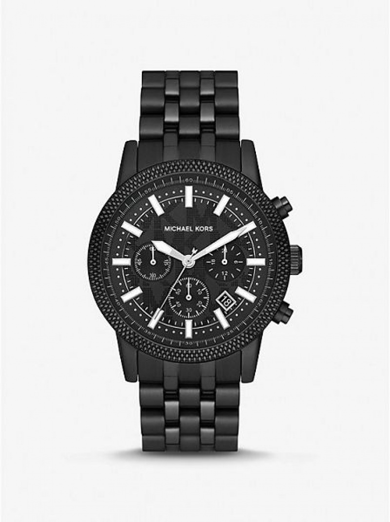 Montre Michael Kors Oversized Hutton Homme Noir | 576421-ISC