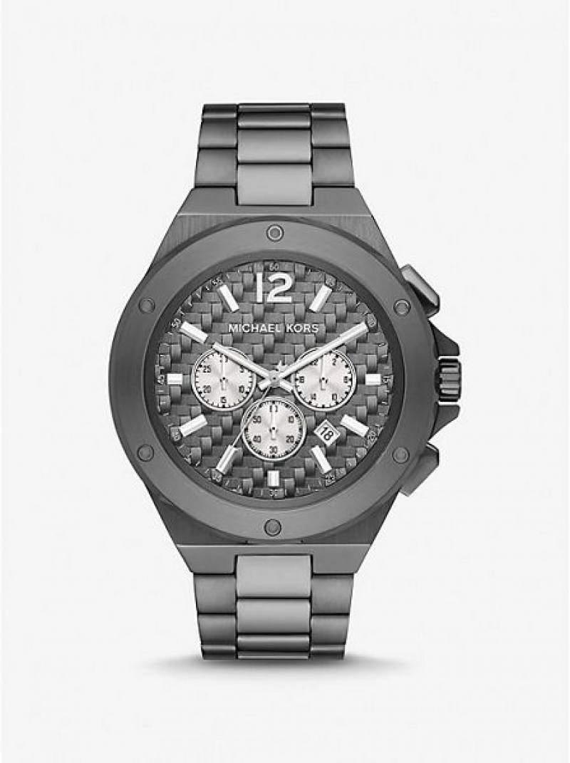 Montre Michael Kors Oversized Lennox Gunmetal Femme Grise | 716450-HRP