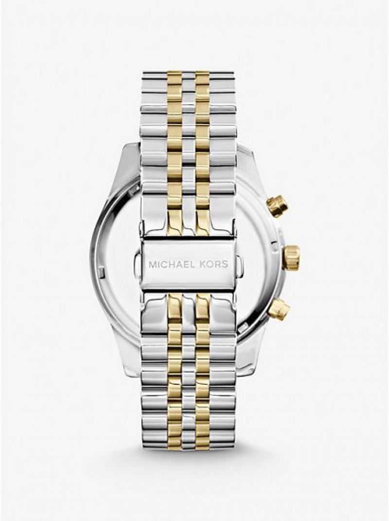 Montre Michael Kors Oversized Lexington Homme Argent Doré | 518792-DHV