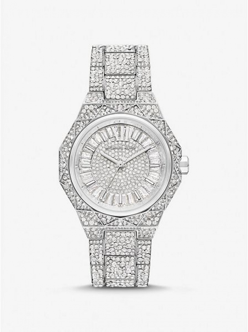 Montre Michael Kors Oversized Raquel Pave Femme Argent | 013274-YFQ