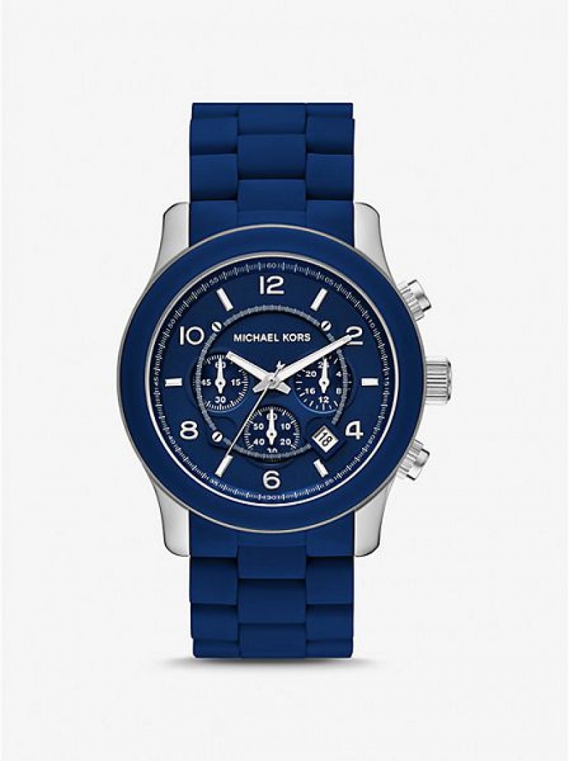 Montre Michael Kors Oversized Runway Navy-tone Femme Bleu Marine | 486730-NGA