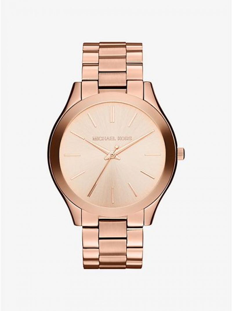 Montre Michael Kors Oversized Slim Runway Femme Rose Doré | 928671-IXQ