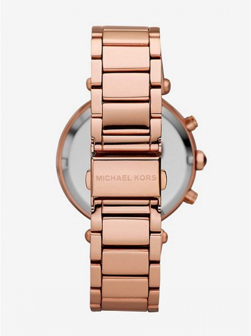 Montre Michael Kors Parker Femme Rose Doré | 058167-MDA