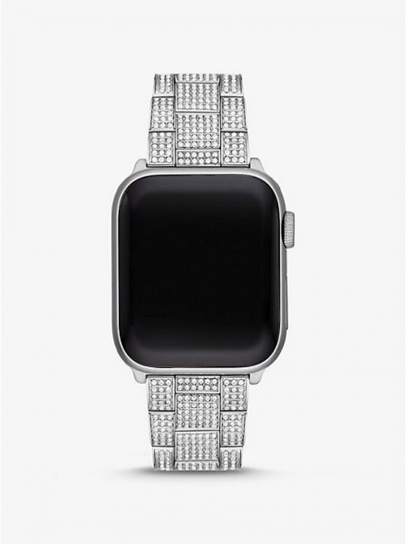 Montre Michael Kors Pave Brides For Apple Femme Argent | 587216-WJU