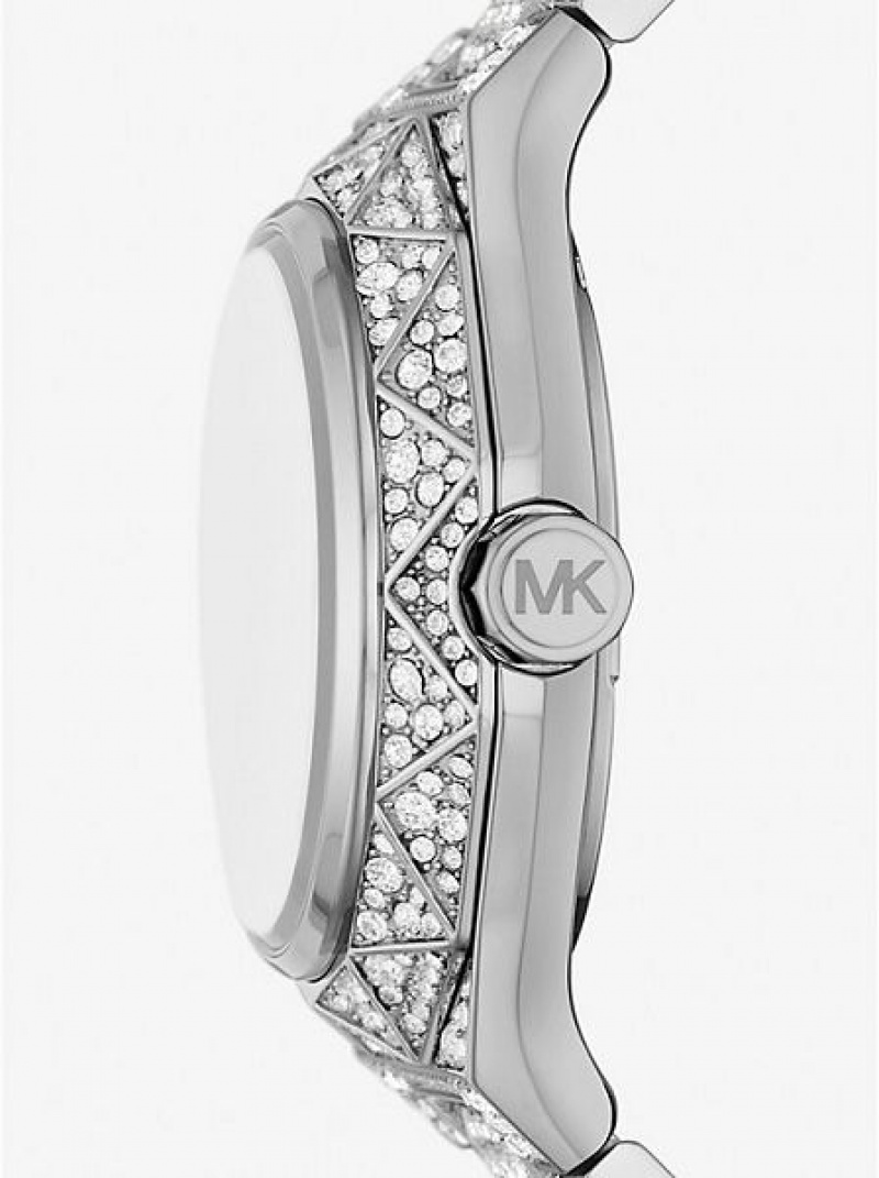 Montre Michael Kors Pride Limited-edition Oversized Raquel Rainbow Pave Femme Argent | 904386-VMG