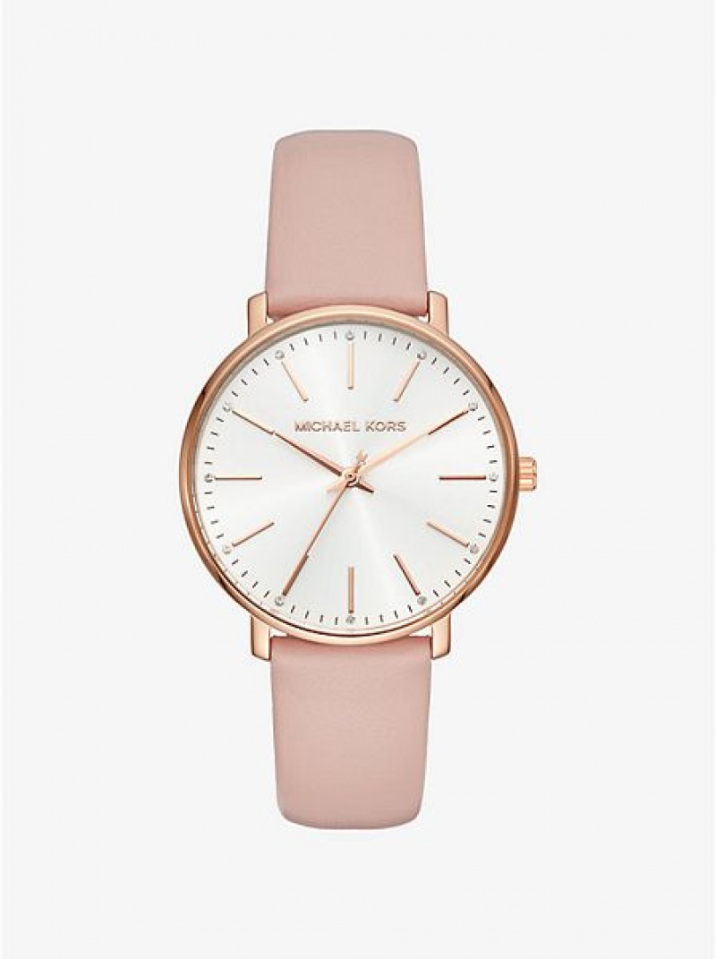 Montre Michael Kors Pyper Cuir Femme Rose Doré | 807493-ITN