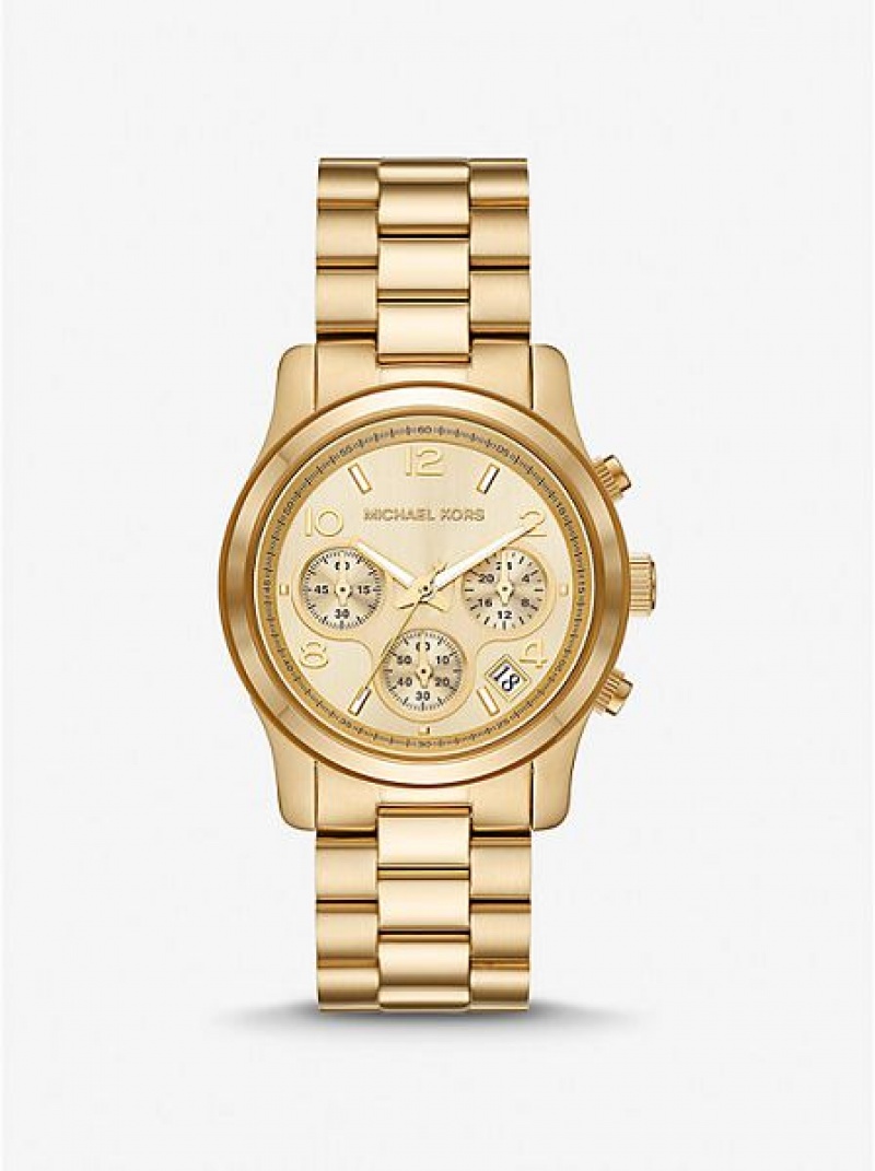 Montre Michael Kors Runway Femme Doré | 920435-REJ