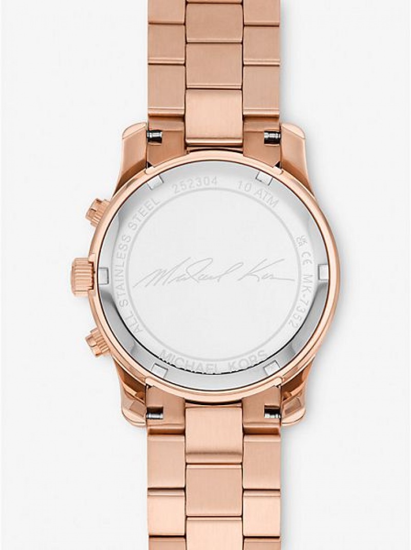 Montre Michael Kors Runway Femme Rose Doré | 723089-FCO