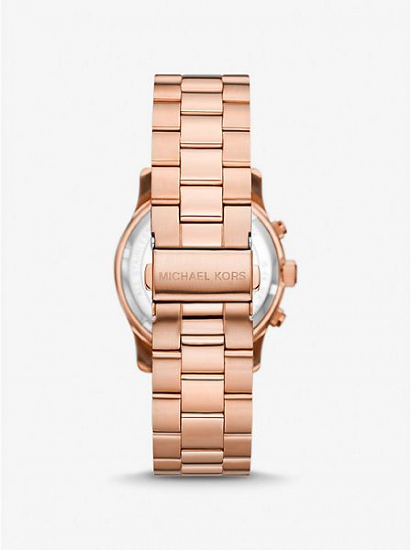 Montre Michael Kors Runway Femme Rose Doré | 906213-EKG