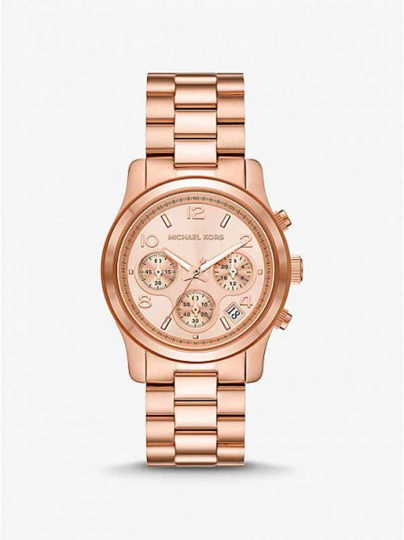 Montre Michael Kors Runway Femme Rose Doré | 906213-EKG