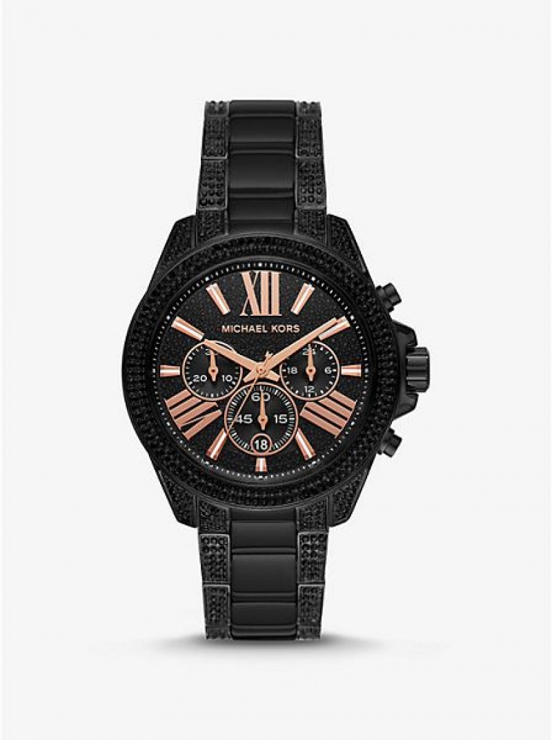 Montre Michael Kors Wren Pave Femme Noir | 579483-LPF