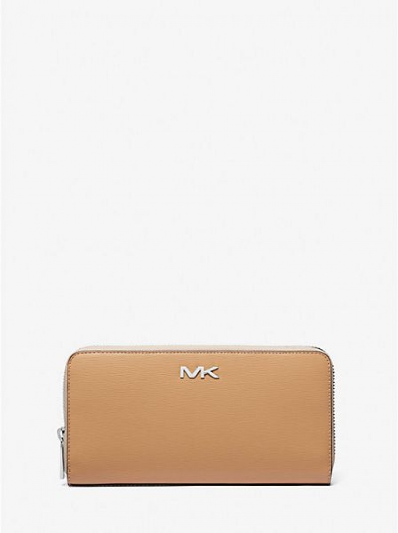 Portefeuilles Michael Kors Cooper Textured Faux Cuir Smartphone Femme Marron | 021837-FSD