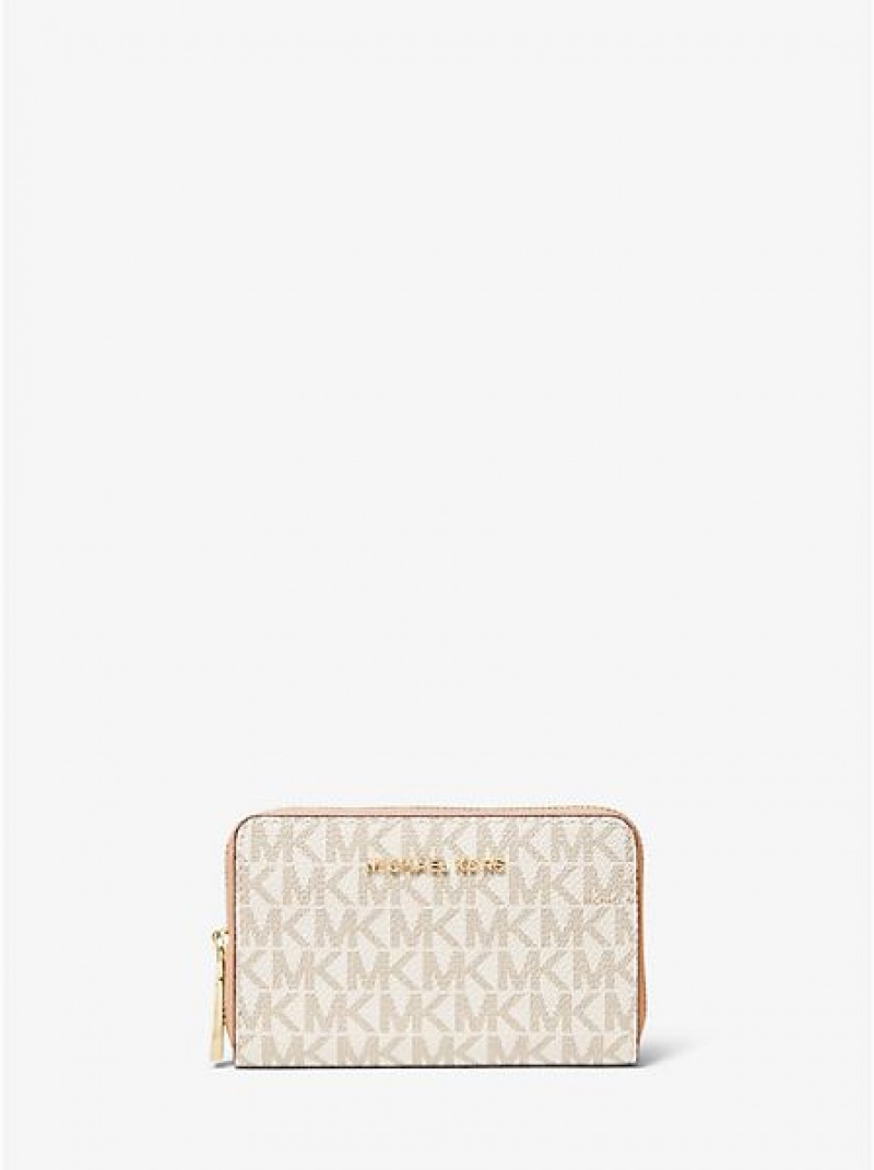 Portefeuilles Michael Kors Small Logo Femme Noir Jaune Rose | 531409-ANS