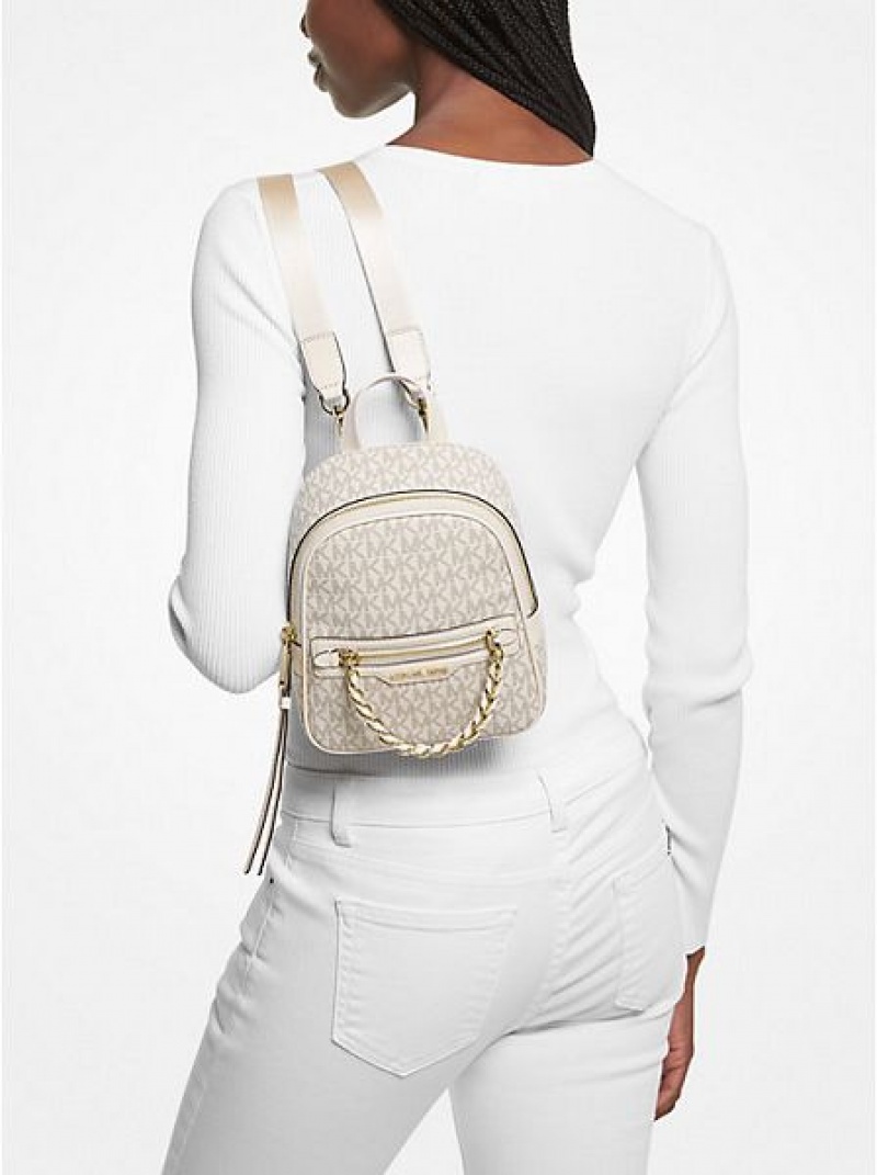 Sac a Dos Michael Kors Elliot Extra-small Logo Femme Blanche | 426903-EWO