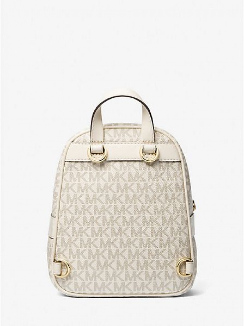 Sac a Dos Michael Kors Elliot Extra-small Logo Femme Blanche | 457012-SBK