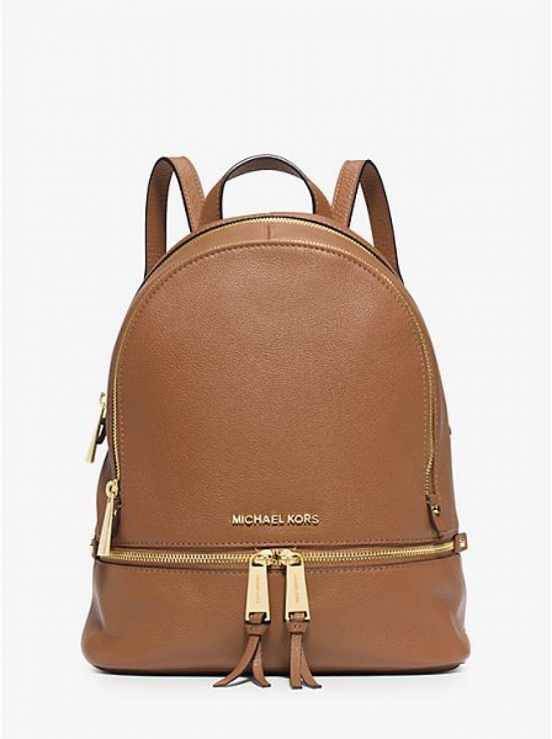 Sac a Dos Michael Kors Rhea Medium Cuir Femme Marron | 630814-PJD