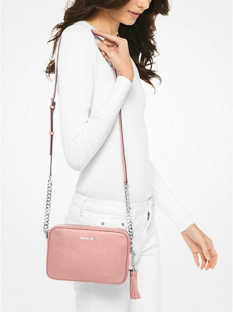 Sacs Crossbody Michael Kors Ginny Cuir Femme Rose | 379450-QUM