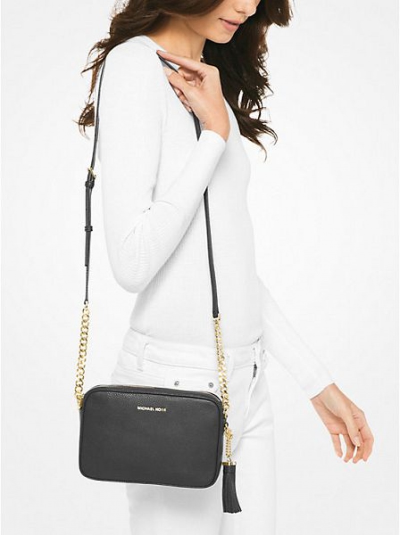 Sacs Crossbody Michael Kors Ginny Cuir Femme Noir | 768152-XQL