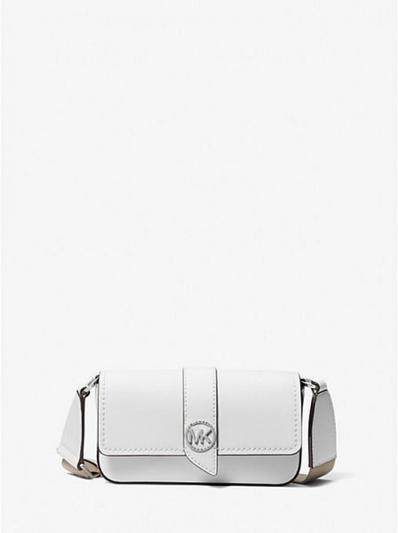 Sacs Crossbody Michael Kors Greenwich Extra-small Saffiano Cuir Brides Femme Blanche | 281439-AJR