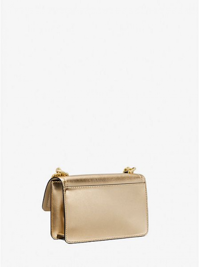 Sacs Crossbody Michael Kors Heather Extra-small Metallic Cuir Femme Doré | 018764-CPR