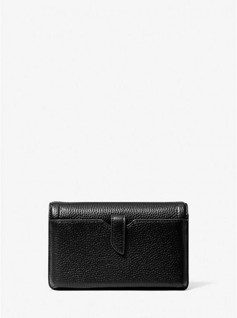 Sacs Crossbody Michael Kors Jet Set Small Pebbled Cuir Smartphone Convertible Femme Noir | 359412-AJU