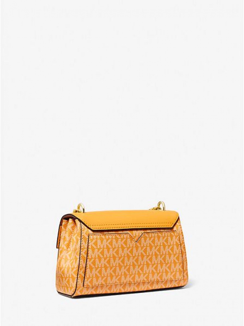 Sacs Crossbody Michael Kors Lita Small Two-tone Logo And Cuir Femme Multicolore | 357068-KZH