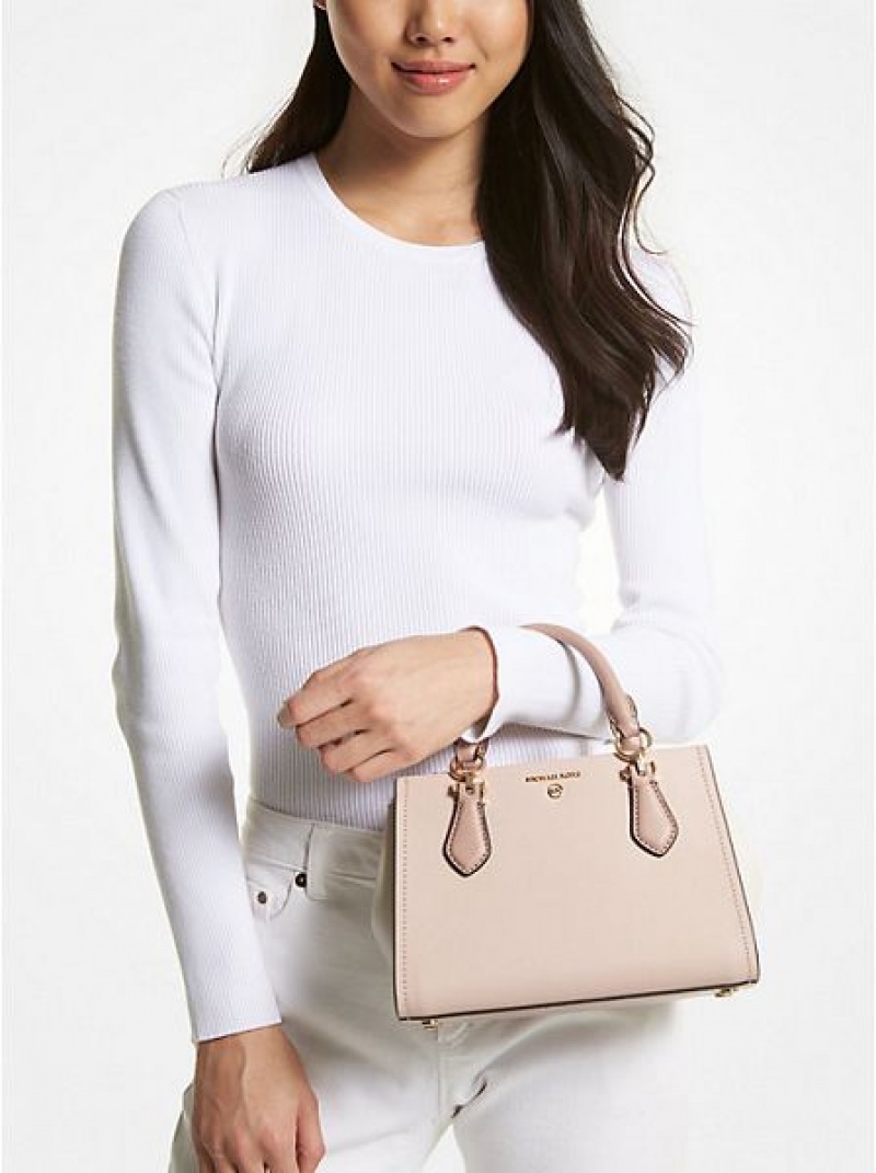 Sacs Crossbody Michael Kors Marilyn Small Color-block Saffiano Cuir Femme Rose | 249587-XMG