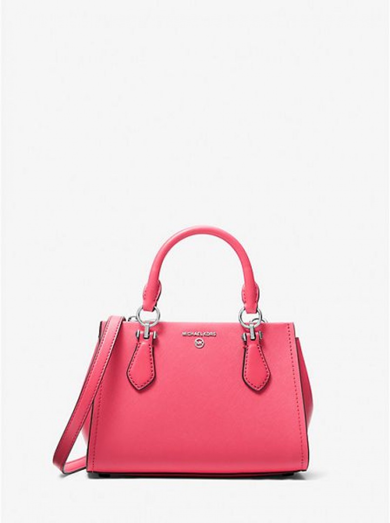 Sacs Crossbody Michael Kors Marilyn Small Saffiano Cuir Femme Rose | 920381-DKP