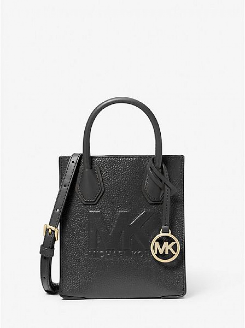 Sacs Crossbody Michael Kors Mercer Extra-small Pebbled Cuir Femme Noir | 394275-HFN