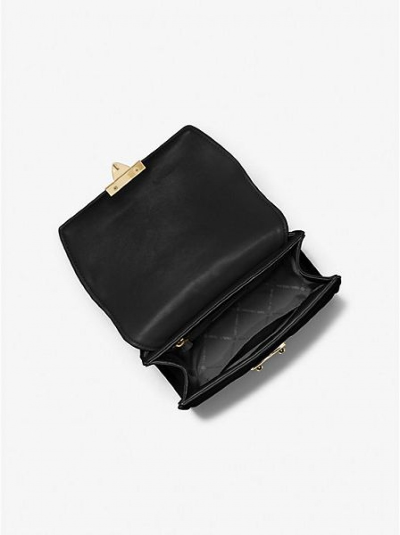 Sacs Crossbody Michael Kors Serena Small Matelassé Faux Cuir Femme Noir | 617203-YMS