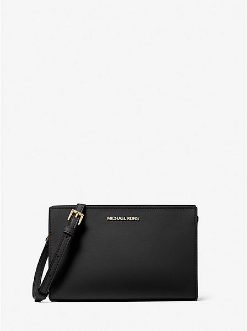 Sacs Crossbody Michael Kors Sheila Small Faux Saffiano Cuir Femme Noir | 901237-RMH