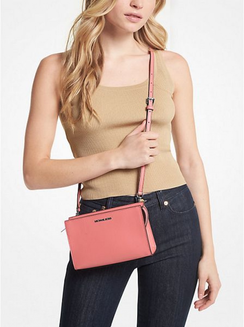 Sacs Crossbody Michael Kors Sheila Small Faux Cuir Femme Rose | 543687-YQS