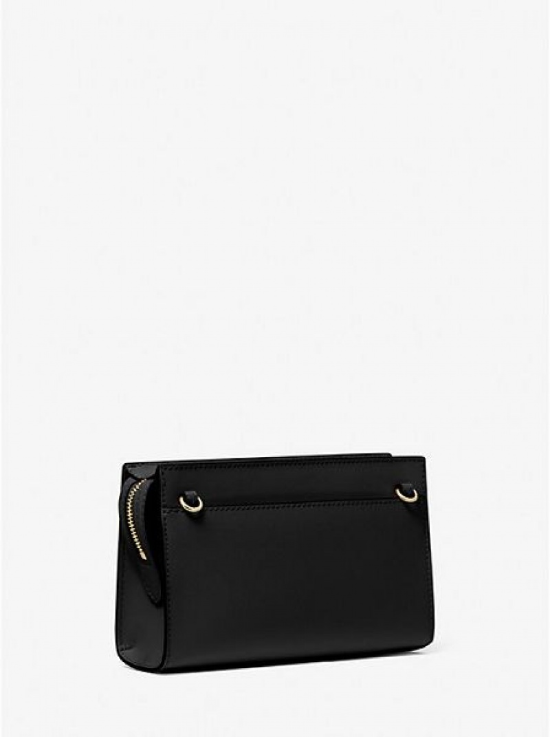 Sacs Crossbody Michael Kors Sheila Small Faux Saffiano Cuir Femme Noir | 295476-BHC