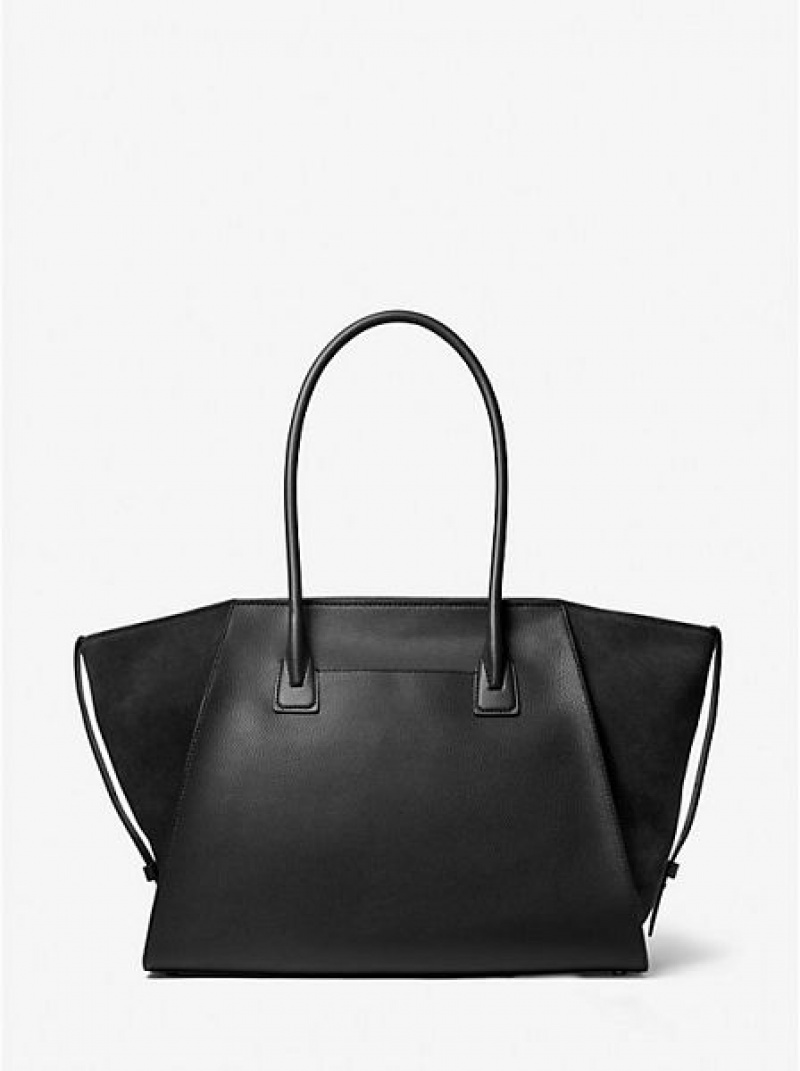 Sacs Fourre Tout Michael Kors Avril Extra-large Cuir Femme Noir | 107624-EJV