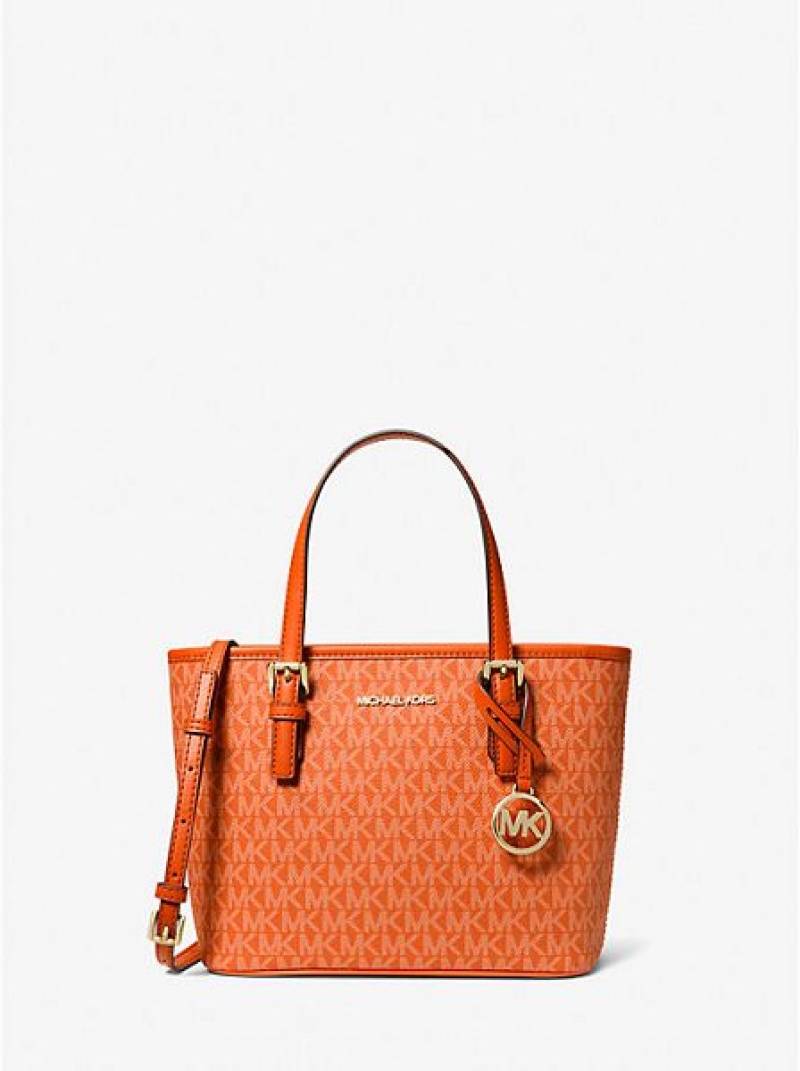 Sacs Fourre Tout Michael Kors Jet Set Travel Extra-small Logo Femme Rouge | 305472-XNP