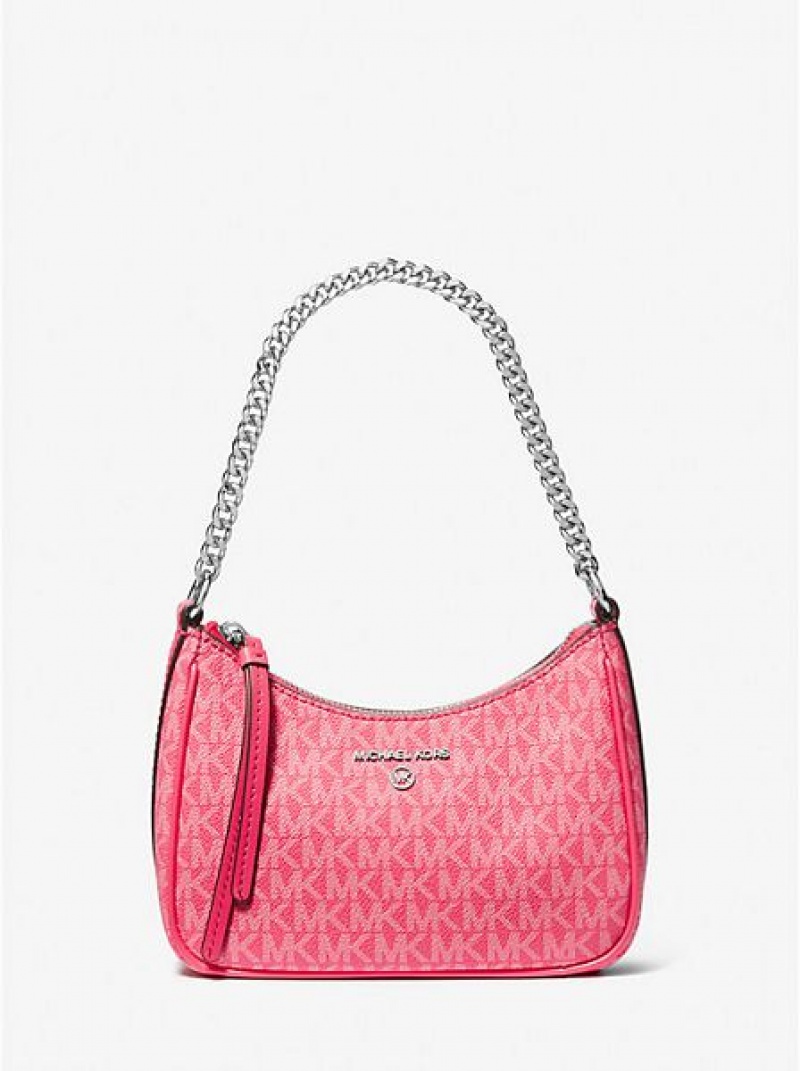 Sacs À Bandoulière Michael Kors Jet Set Charm Small Logo Femme Rose | 237958-USB