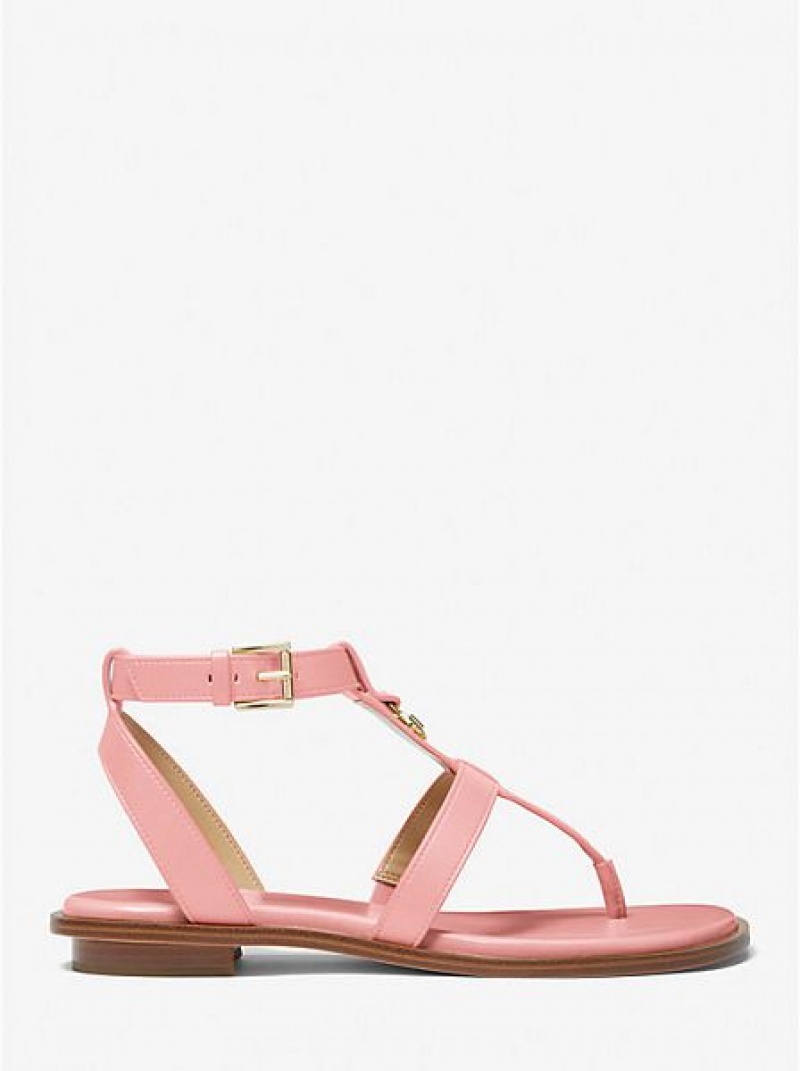 Sandales À Lanières Michael Kors Sasha Femme Rose | 893175-JES