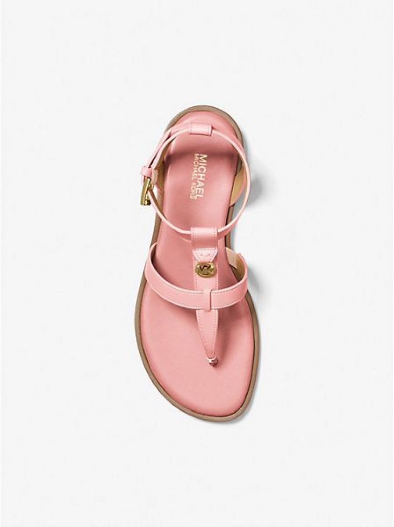 Sandales À Lanières Michael Kors Sasha Femme Rose | 893175-JES