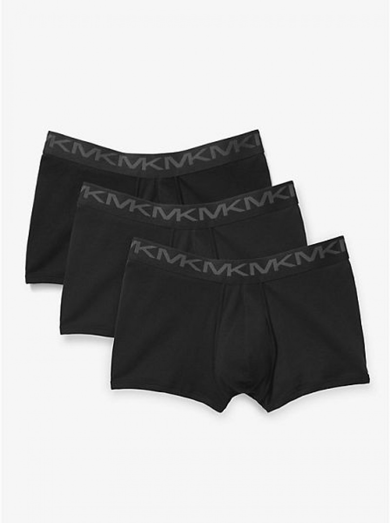 Trunks Michael Kors 3-pack Coton Homme Noir | 481395-OCP