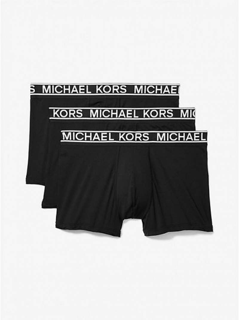 Trunks Michael Kors 3-pack Coton Homme Noir | 345102-DPM